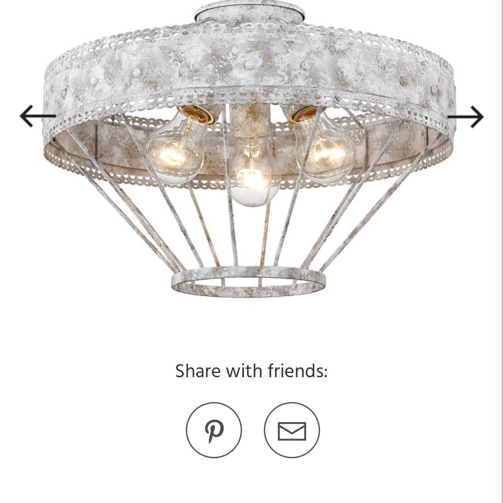 Rustic Gray Ceiling Light Fixture
